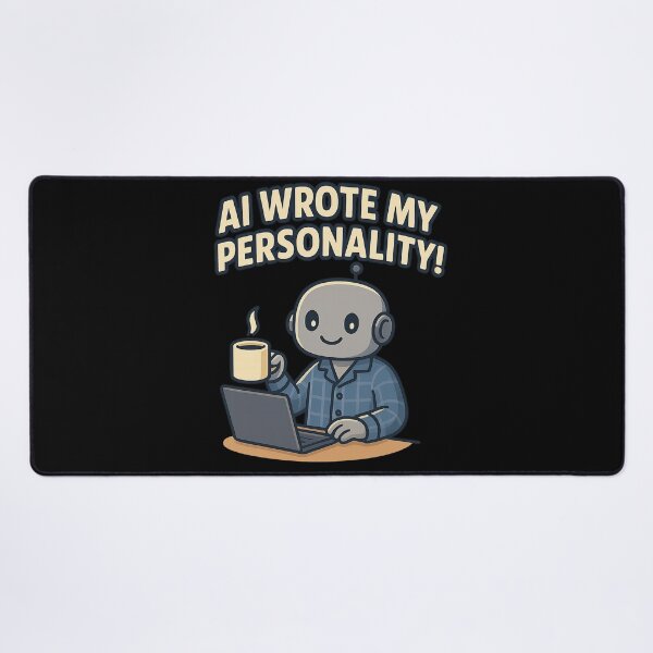 Item preview, AI Wrote My Personality Funny Robot Meme designed and sold by RandomPrints.