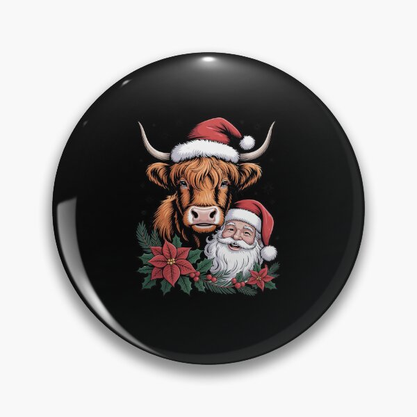 Item preview, Highland Cow Christmas Western Santa Cow designed and sold by MinaReinger.