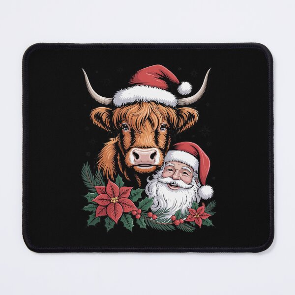 Item preview, Highland Cow Christmas Western Santa Cow designed and sold by MinaReinger.