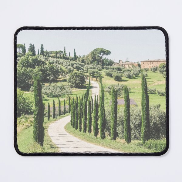 Item preview, Tuscany, Italy I Iconic road lined with cypress trees nature in the hills in a rural landscape of nature Italian countryside with a Mediterranean vibes and pastel aesthetic photography designed and sold by Julie Travel Photography.