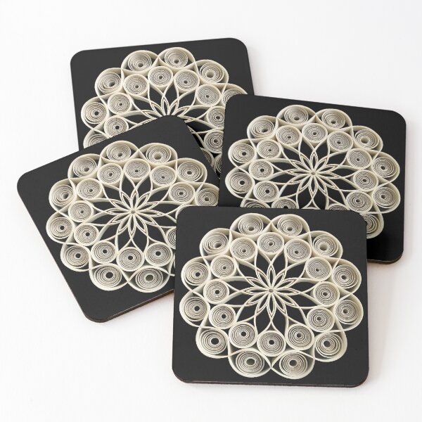 Item preview, Geometric Quilling Abstract Mandala | Modern Paper Coil Art Design designed and sold by VividOrganica.