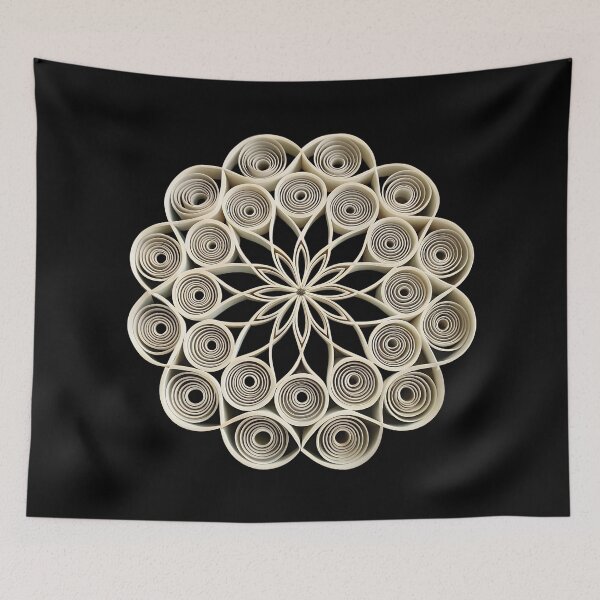Item preview, Geometric Quilling Abstract Mandala | Modern Paper Coil Art Design designed and sold by VividOrganica.