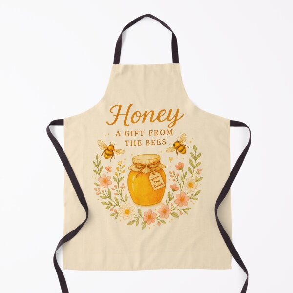 Item preview, Honey – A Gift from the Bees | Cottagecore Nature Art Print designed and sold by PurpleJelly.