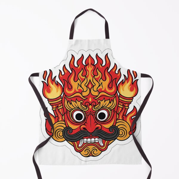 Item preview, Gini Raksha Fire Demon Mask Sticker - Ward Off Evil Spirits designed and sold by bloomling.