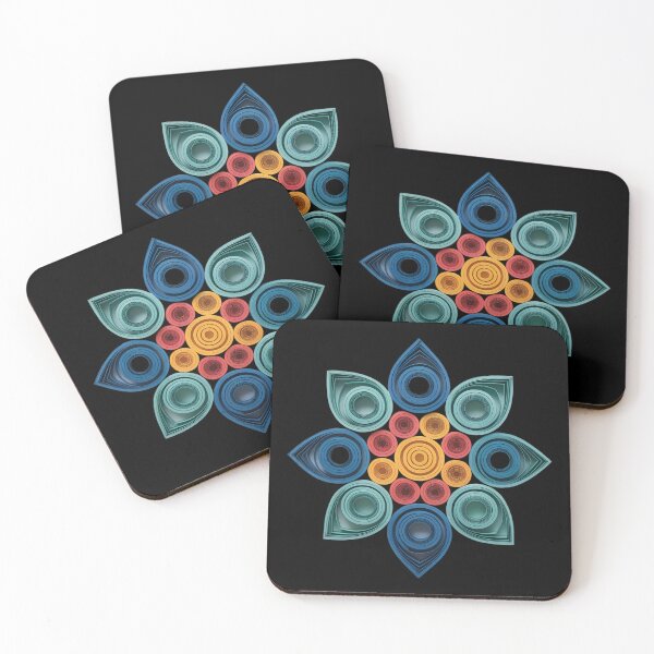 Item preview, Quilled Floral Bouquet in Hand Silhouette | Colorful Paper Art Design designed and sold by VividOrganica.