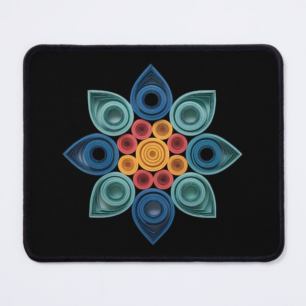 Item preview, Quilled Floral Bouquet in Hand Silhouette | Colorful Paper Art Design designed and sold by VividOrganica.