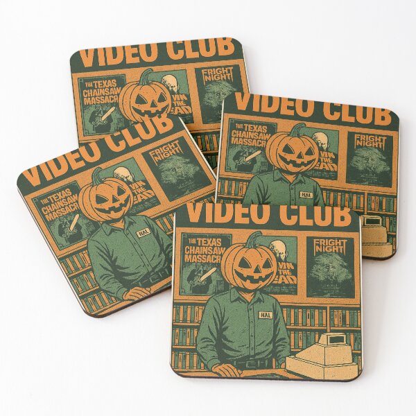 Item preview, Halloween Video Club – Pumpkinhead Clerk at Retro VHS Store | Vintage Horror designed and sold by KrintoryTees.