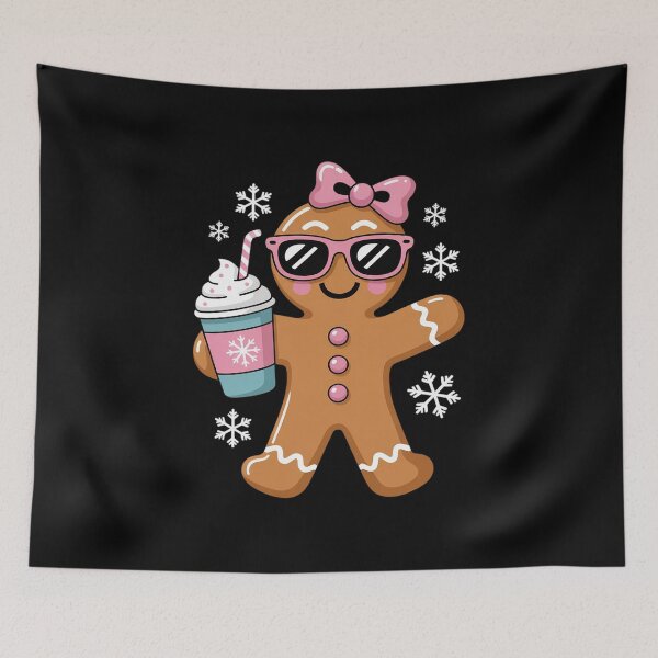 Item preview, Gingerbread Drinking Hot Chocolate Bougie Women Christmas designed and sold by HaileyRobel.