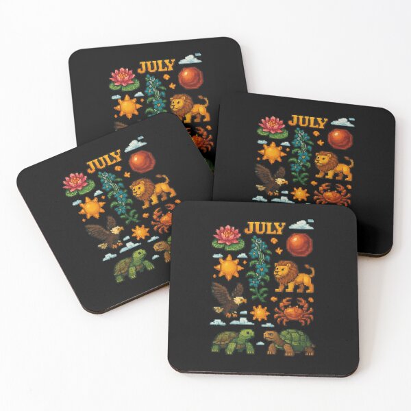 Item preview, Pixel July Sticker Set designed and sold by BrushAndBreathe.