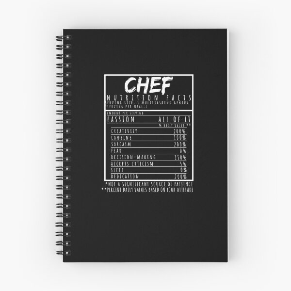 Item preview, Chef Nutrition Facts Funny Short Tempered Cook Joke T-Shirt designed and sold by LookTwice.