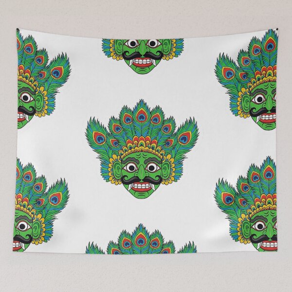 Item preview, Mayura Raksha Peacock Demon Sticker - Peace & Prosperity designed and sold by bloomling.