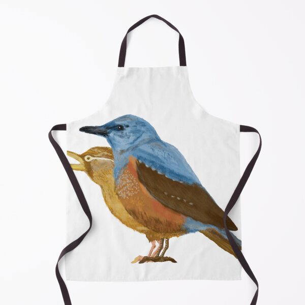 Item preview, A blue rock thrush and a melodious laughing thrush designed and sold by greenPQBstudio.