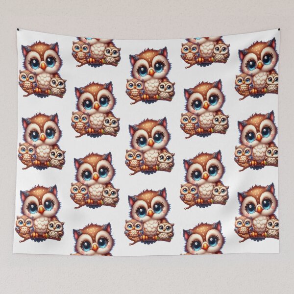 Item preview, Fantasy owl with her chicks designed and sold by LoneAngel.