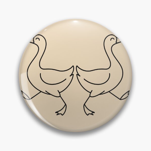 Item preview, Dancing Twin Ducks Minimalist Line Art designed and sold by Dewer Shop.