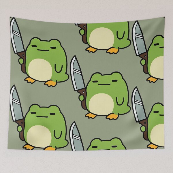 Item preview, Funny Frog with Knife designed and sold by Design-Illusi0n.