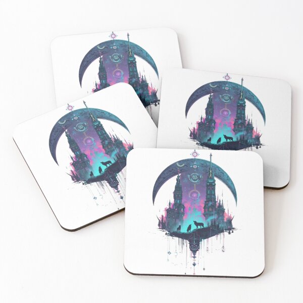 Item preview, The Moon Tarot — Neon Gothic Vision designed and sold by AlexLineArt.