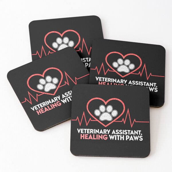 Item preview, Veterinary Assistant Heartbeat Paw Print – Healing with Paws Vet Tech Design designed and sold by VividOrganica.