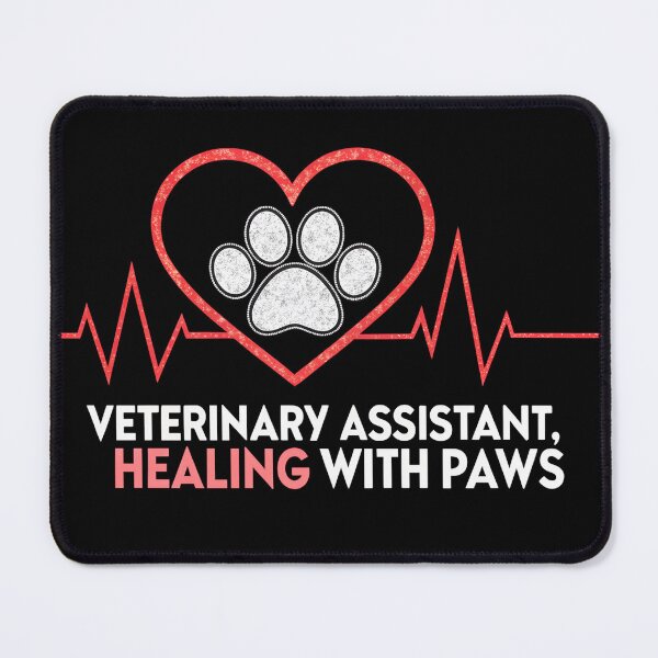 Item preview, Veterinary Assistant Heartbeat Paw Print – Healing with Paws Vet Tech Design designed and sold by VividOrganica.