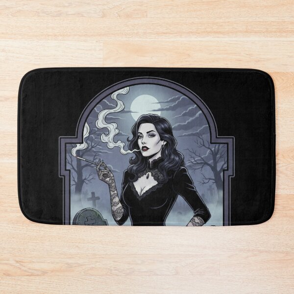 Item preview, Gothic Graveyard Glamour – Elegant Dark Lady in Haunted Cemetery. designed and sold by Spark2Seduction.