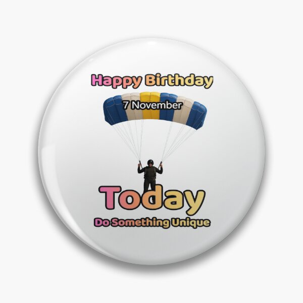 Item preview, Birthday Parachutist 7 November designed and sold by ariksworld.