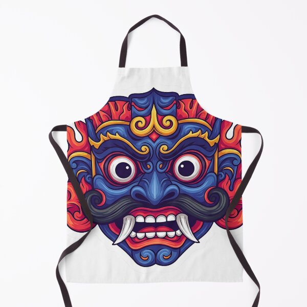 Item preview, Maru Raksha Demon of Death Sri Lankan Mask Sticker - Folklore Art designed and sold by bloomling.