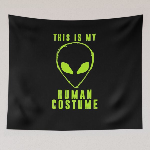 Item preview, This is My Human Costume Extraterrestrial Alien Joke T-Shirt designed and sold by LookTwice.