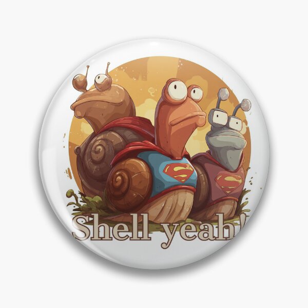 Item preview, Superhero Snails with Shell Yeah Slogan designed and sold by Inkspaced.