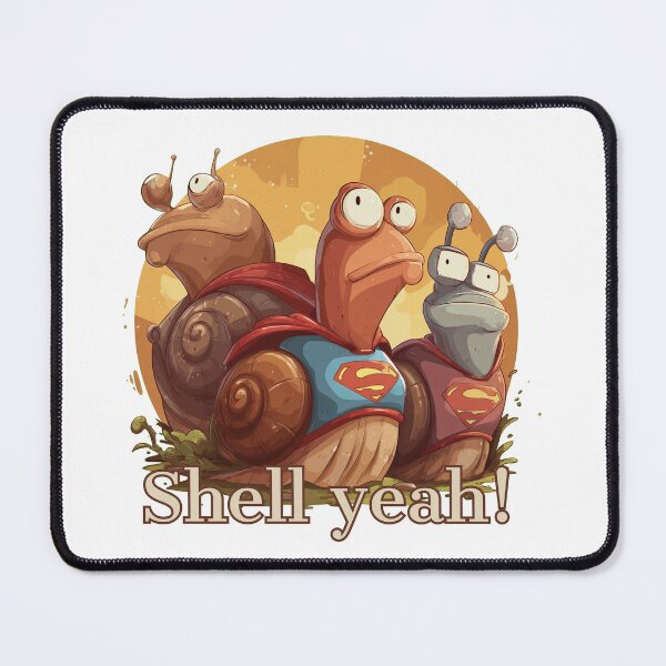Item preview, Superhero Snails with Shell Yeah Slogan designed and sold by Inkspaced.