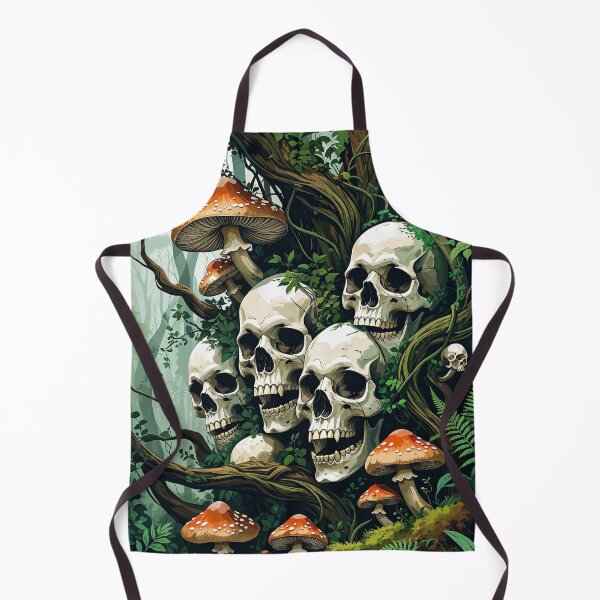 Item preview, Forest Skulls Mushrooms Nature Gothic Art designed and sold by Prachodayat Artworks.