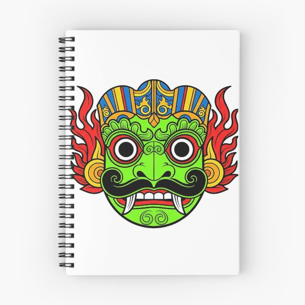 Item preview, Gara Raksha Green Demon Mask Sticker - Evil Eye Protection designed and sold by bloomling.