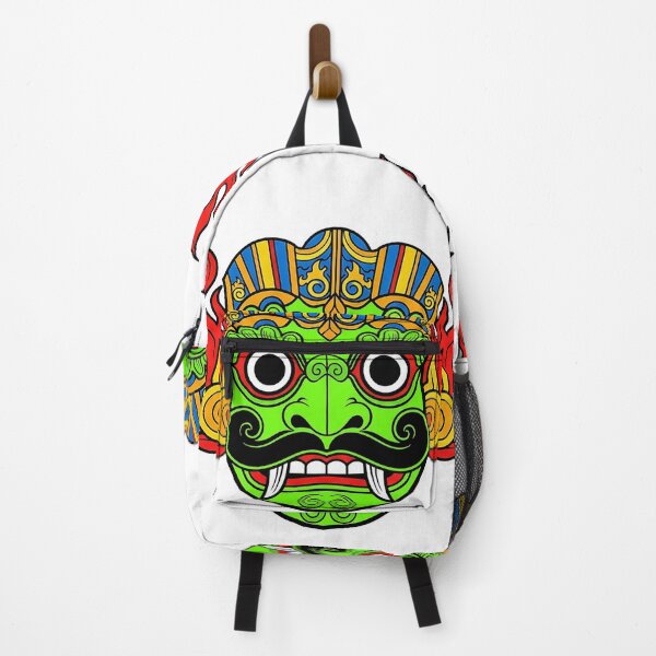 Item preview, Gara Raksha Green Demon Mask Sticker - Evil Eye Protection designed and sold by bloomling.