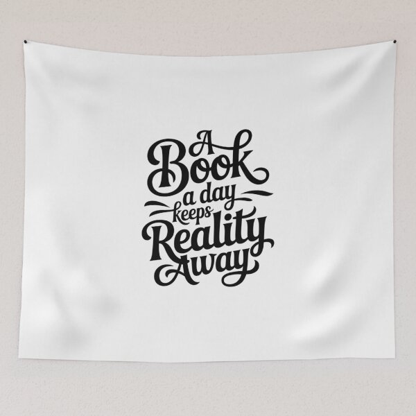 Item preview, A Book a Day Keeps Reality Away – Reading Lover Quote Design designed and sold by Authentic-Merch.