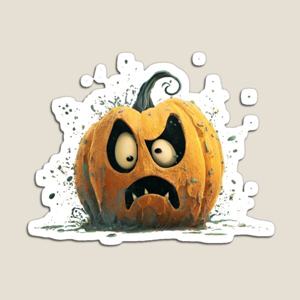 Aperçu de l'œuvre Motif de citrouille d'Halloween effrayé et confus créée et vendue par Inkspaced.