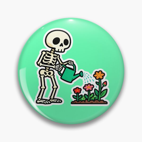 Item preview, skeleton planting flower designed and sold by Woof-Ding-Store.