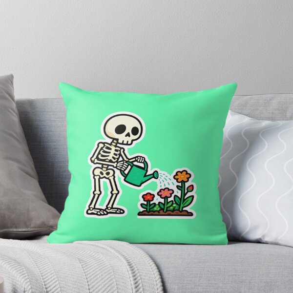 Item preview, skeleton planting flower designed and sold by Woof-Ding-Store.