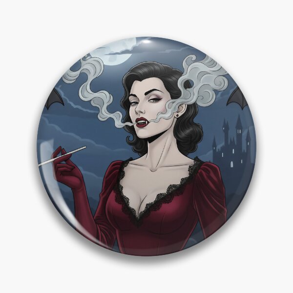 Item preview, Vampire Vixens Puff – Seductive Gothic Beauty in Moonlit Castle. designed and sold by Spark2Seduction.
