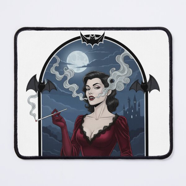 Item preview, Vampire Vixens Puff – Seductive Gothic Beauty in Moonlit Castle. designed and sold by Spark2Seduction.