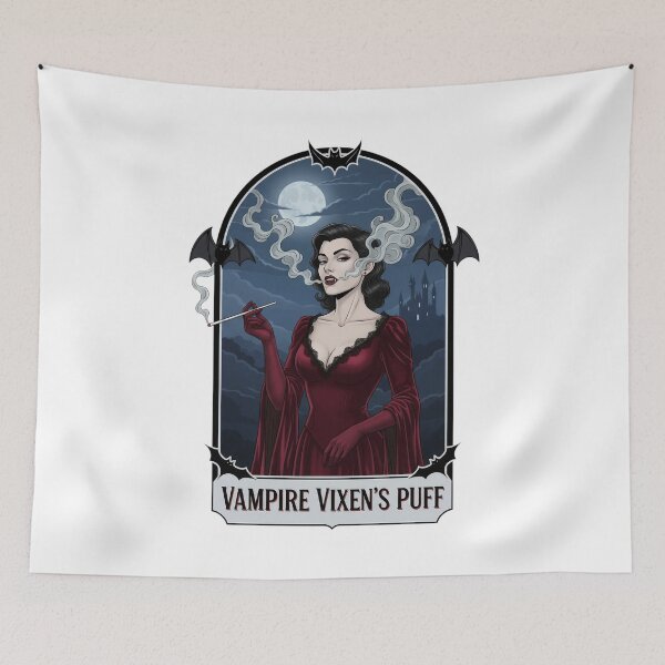 Item preview, Vampire Vixens Puff – Seductive Gothic Beauty in Moonlit Castle. designed and sold by Spark2Seduction.