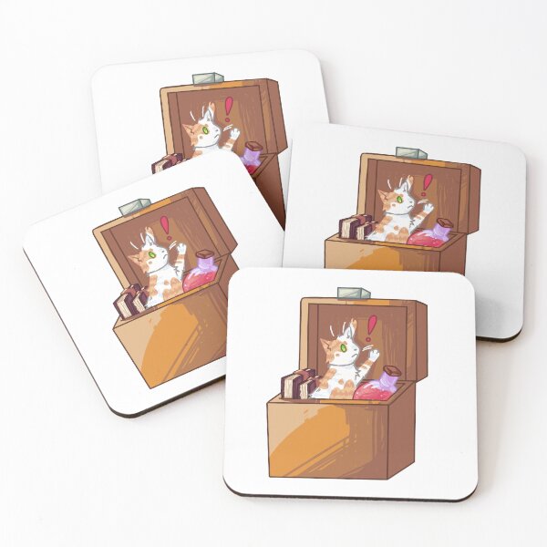 Item preview, Cat escaping a Minecraft chest designed and sold by LinIsDrawing.