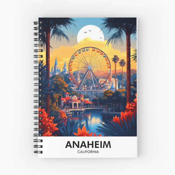 Item preview, Anaheim California Retro Travel Print designed and sold by HomeLivingCo.