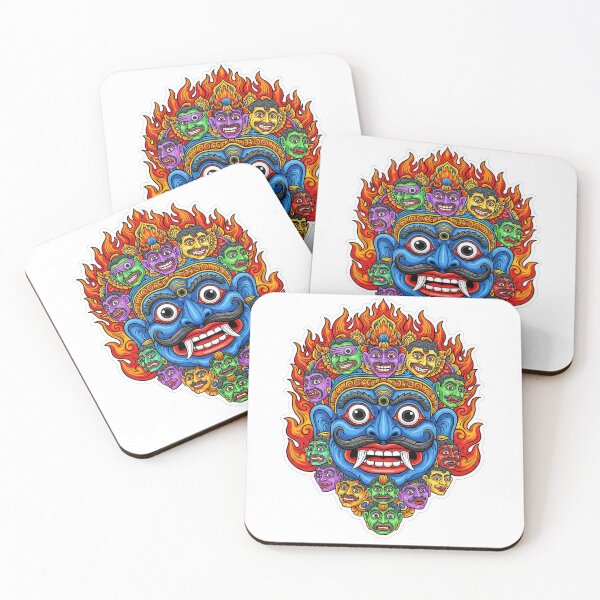 Item preview, Maha Kola Sanni Yaka Sticker - Master of Disease Demons Art designed and sold by bloomling.