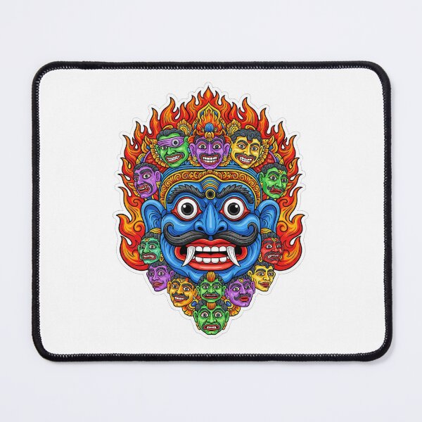 Item preview, Maha Kola Sanni Yaka Sticker - Master of Disease Demons Art designed and sold by bloomling.
