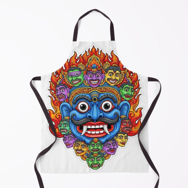 Item preview, Maha Kola Sanni Yaka Sticker - Master of Disease Demons Art designed and sold by bloomling.