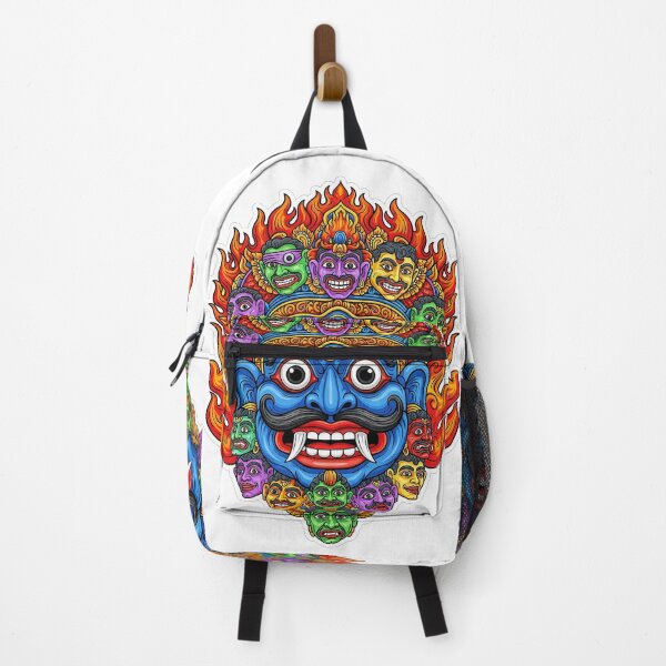 Item preview, Maha Kola Sanni Yaka Sticker - Master of Disease Demons Art designed and sold by bloomling.