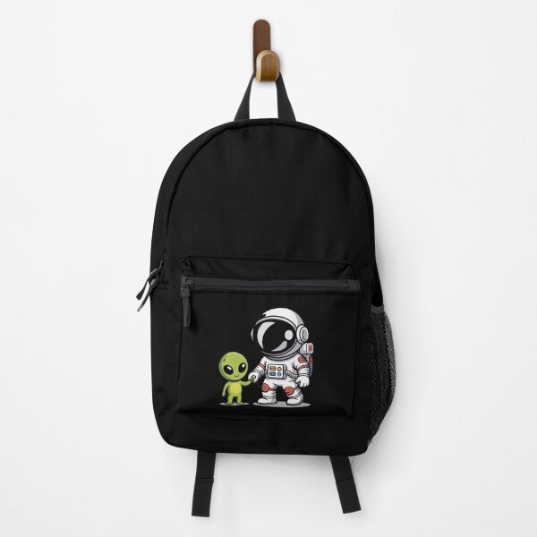 Item preview, Cute Astronaut with Alien Friend Cartoon | Space Friendship Artwork designed and sold by ColorSplash123.