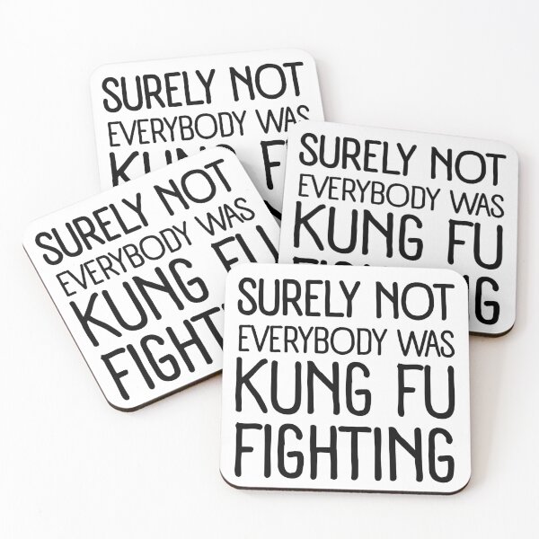 Item preview, Surely Not Everybody Was Kung Fu Fighting Funny Saying Retro Vintage Humor designed and sold by SkeletonsDanger.