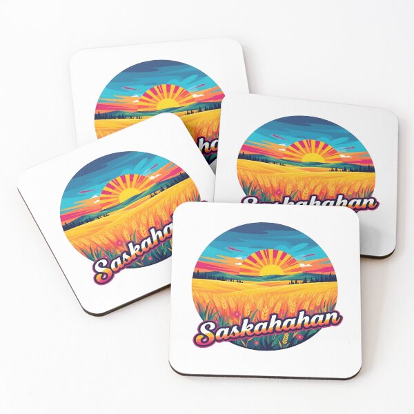 Item preview, Saskatchewan Prairie Sunrise Retro Design designed and sold by Paper Drip.