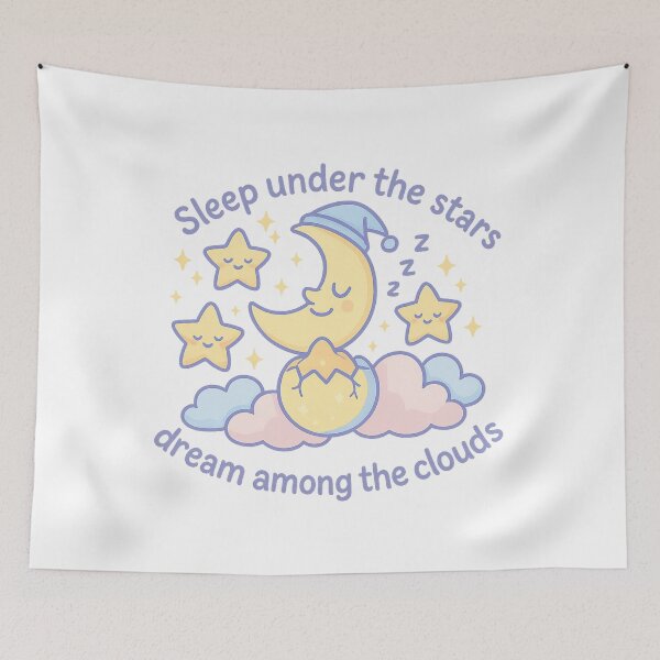 Item preview, Sleep Under the Stars, Dream Among the Clouds Cute Bedtime Fantasy Design designed and sold by Old-Wizard-Story.