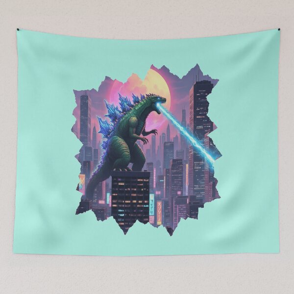 Item preview, Neon Thunder Lizard in the City designed and sold by INNERSELFART.