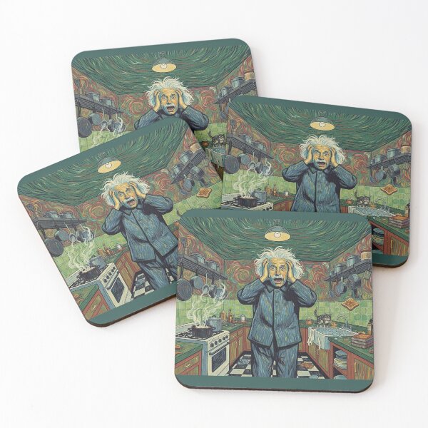Item preview, Funny Einstein’s Scream: Kitchen Cleaning Day Chaos in Van Gogh Style designed and sold by VieBelieve.